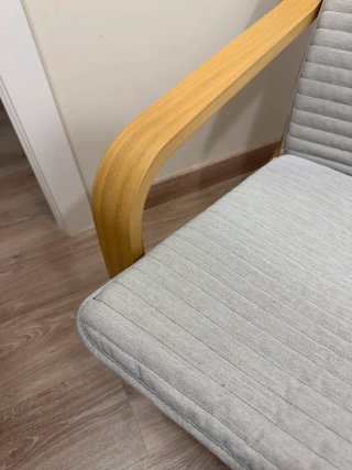 Sillón IKEA POÄNG Madera y Tela Gris
