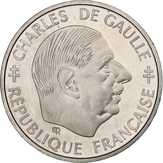 Moneda 5 Francos Charles de Gaulle 1988