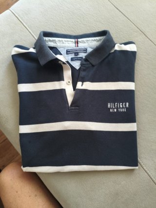 Polo Tommy Hilfiger Rayas Azul/Blanco
