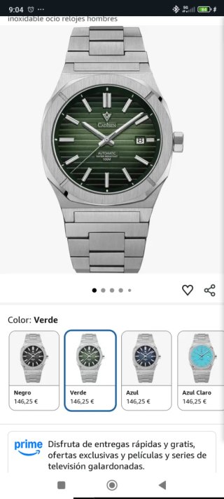 Reloj Cadisen C-8200-G NH35A Automático