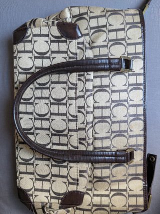 Bolso Carolina Herrera Vintage Beige y Marrón