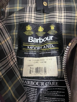 Barbour Moorland Chaqueta Talla 48 Marrón