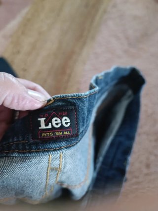 Pantalón vaquero Lee ancho tobillero azul
