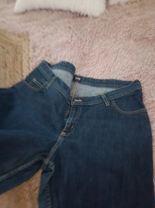 Pantalón vaquero Lee ancho tobillero azul