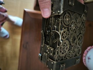 Caja joyero steampunk artesanal