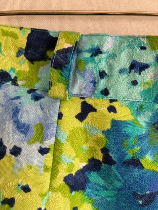 Falda tubo floral azul y verde