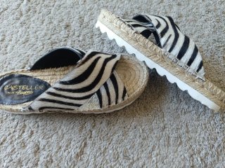 Sandalias Esparto Casteller Cebra T36