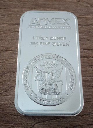 Barra baño Plata 1 Onza Troy APMEX