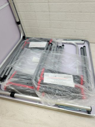 Mesa Plegable Aluminio AKTIVE con 4 Taburetes