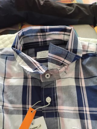 Camisa cuadros niño manga larga talla 15-16 años.