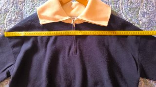Jersey Mango Azul y Blanco Media Cremallera