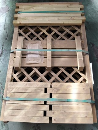 Jardinera con celosía de madera Palmako Gerda 80x40x138cm