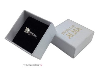 anillo oro 18k con piedra con diamante