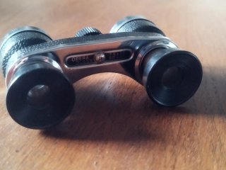 Binoculares antiguos con estuche