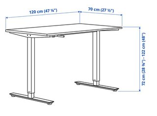 Mesa Elevable Manual Blanca