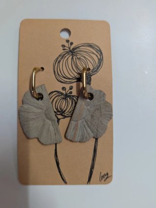 Pendientes piedra natural hechos a mano