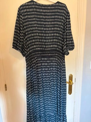 Vestido COUCHEL Negro Estampado Talla 46/48