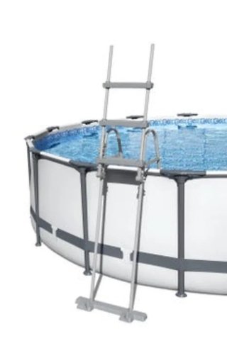 Escalera para Piscina Desmontable de 122 cm Gris