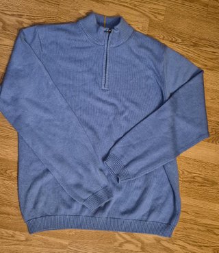 Jersey Quebramar Hombre Azul Media Cremallera