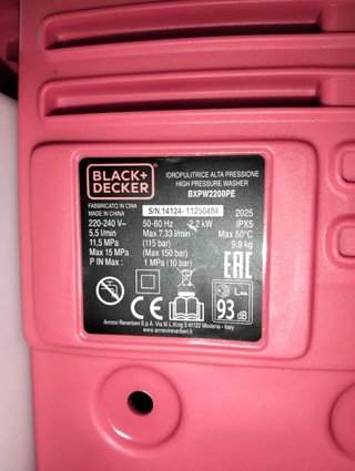 Hidrolimpiadora 2200W Black+Decker BXPW2200PE
