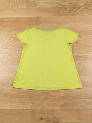 Blusa BIP BIP Volantes Verde Lima Talla L mujer