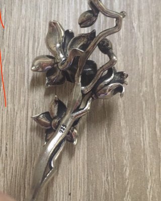 Pulsera plata estilo artesano vintage
