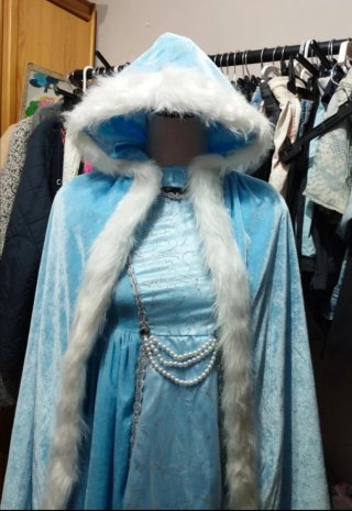 Disfraz Princesa Azul con Capa Peluche