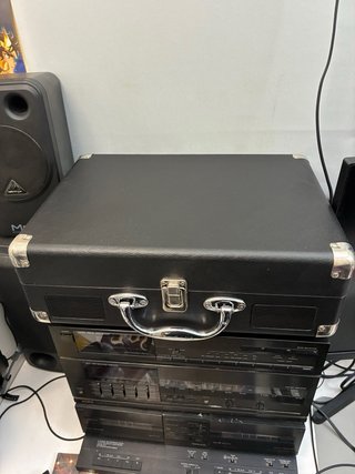 Maleta Tocadiscos Vintage WST 40W Negro