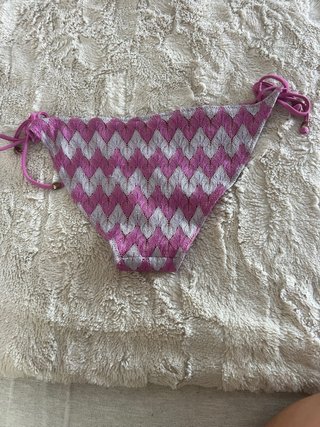 Braguita bikini rosa y plateada