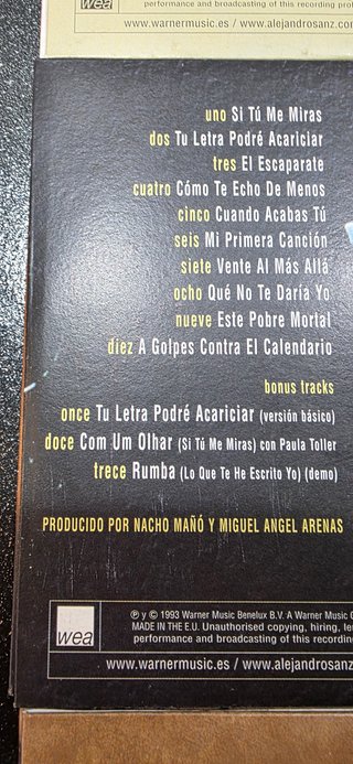 CD Alejandro Sanz Álbumes de Estudio 1991-2009