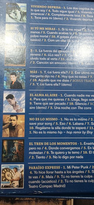 CD Alejandro Sanz Álbumes de Estudio 1991-2009
