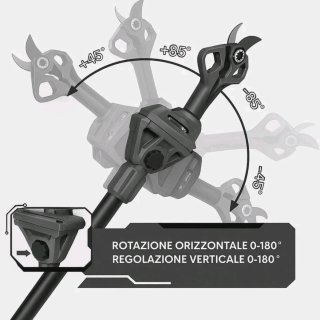 Kit Potatura 4in1 Cesoia Motosega Lampada Asta Far