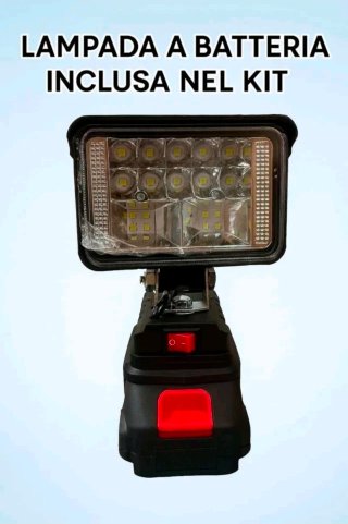 Kit Potatura 4in1 Cesoia Motosega Lampada Asta Far