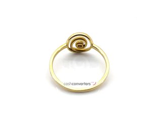 sortija oro 18k con piedra con circonita