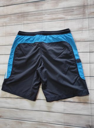 Adidas Shorts Negro/Azul Rayas Retro Talla L