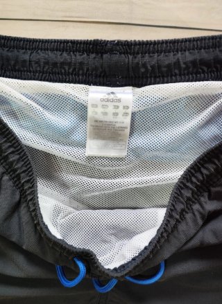 Adidas Shorts Negro/Azul Rayas Retro Talla L