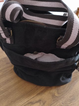 Bolso Animal Negro Multibolsillos  Amplio