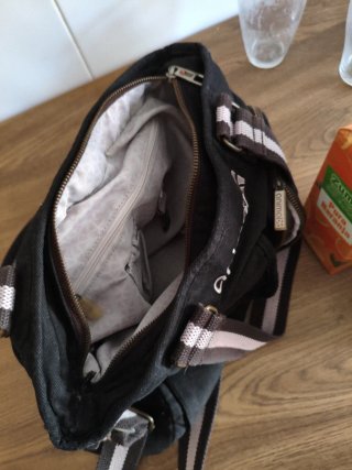 Bolso Animal Negro Multibolsillos  Amplio