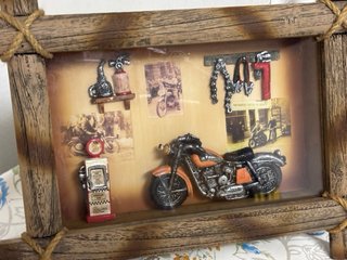 Quadro Harley Davidson Legno Metallo