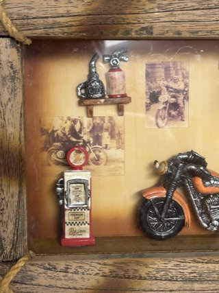 Quadro Harley Davidson Legno Metallo