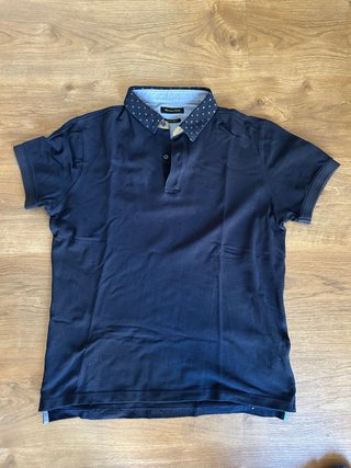 Polo Massimo Dutti Azul Hombre Talla M