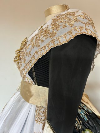 Traje Fallera Manteletas Batista Negro.