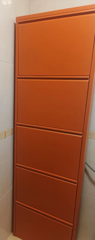 Zapatero Metálico Naranja Moderno