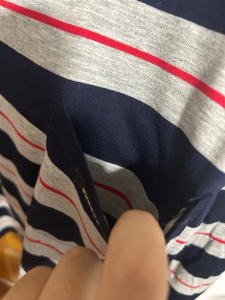 Camiseta Miu Miu rayas azul/gris