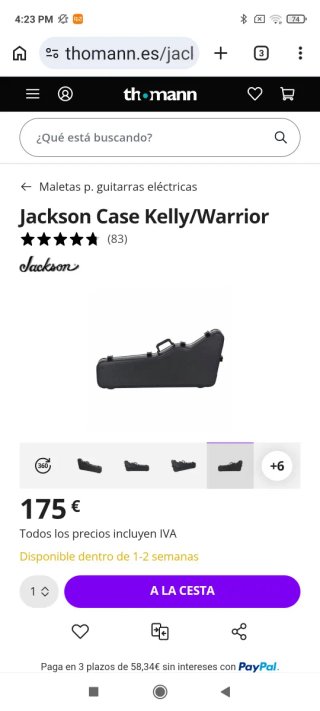 Funda Jackson Kelly/Warrior Guitarra Eléctrica