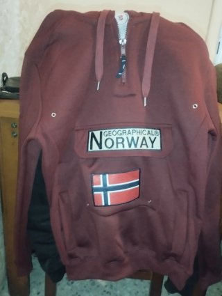 Sudadera Geographical Norway Roja