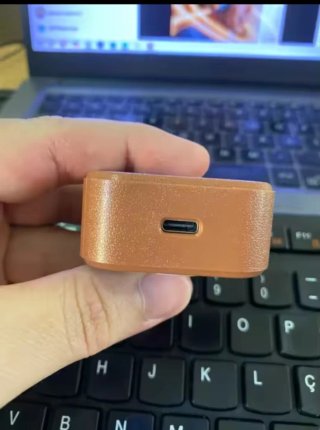 Auriculares Bluetooth KFG Diseño Cámara Marrón/Bla