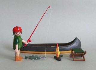 Playmobil Pescador Con Canoa