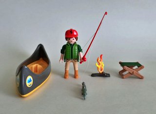 Playmobil Pescador Con Canoa
