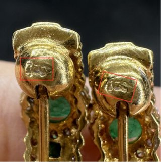 Pendientes Oro 18K Esmeralda Zambia Diamantes
